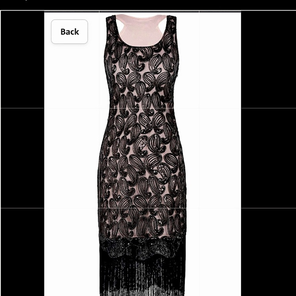 PrettyGuide Women 1920s Flapper Dress Sequin Paisley